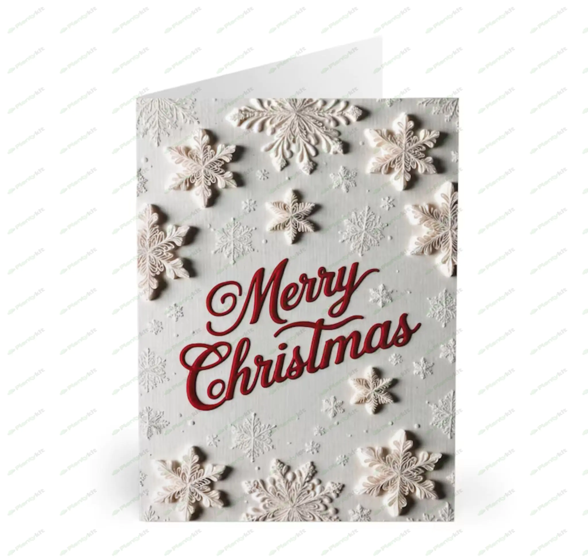 5 Holiday card set Snowflake Greeting Cards Pack Festive 3D Printed Intricate Lace Design Classic Ae