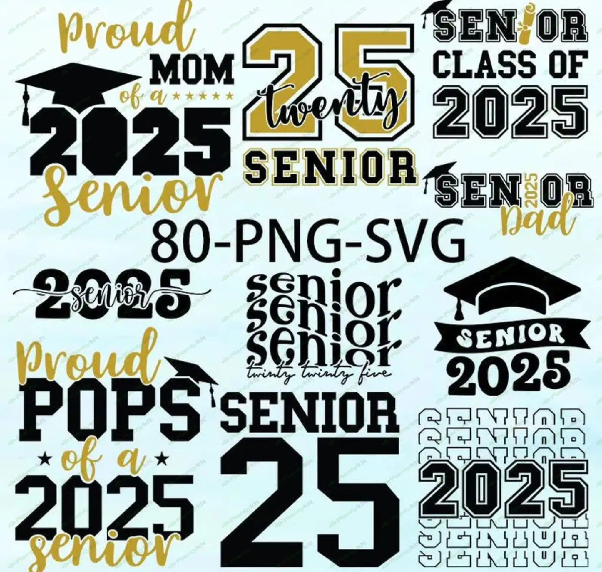 SENIOR 2025 PNG, 2025 Svg & SENIOR Png | Commercial Use for Cups, Clothing, and Bag Designs