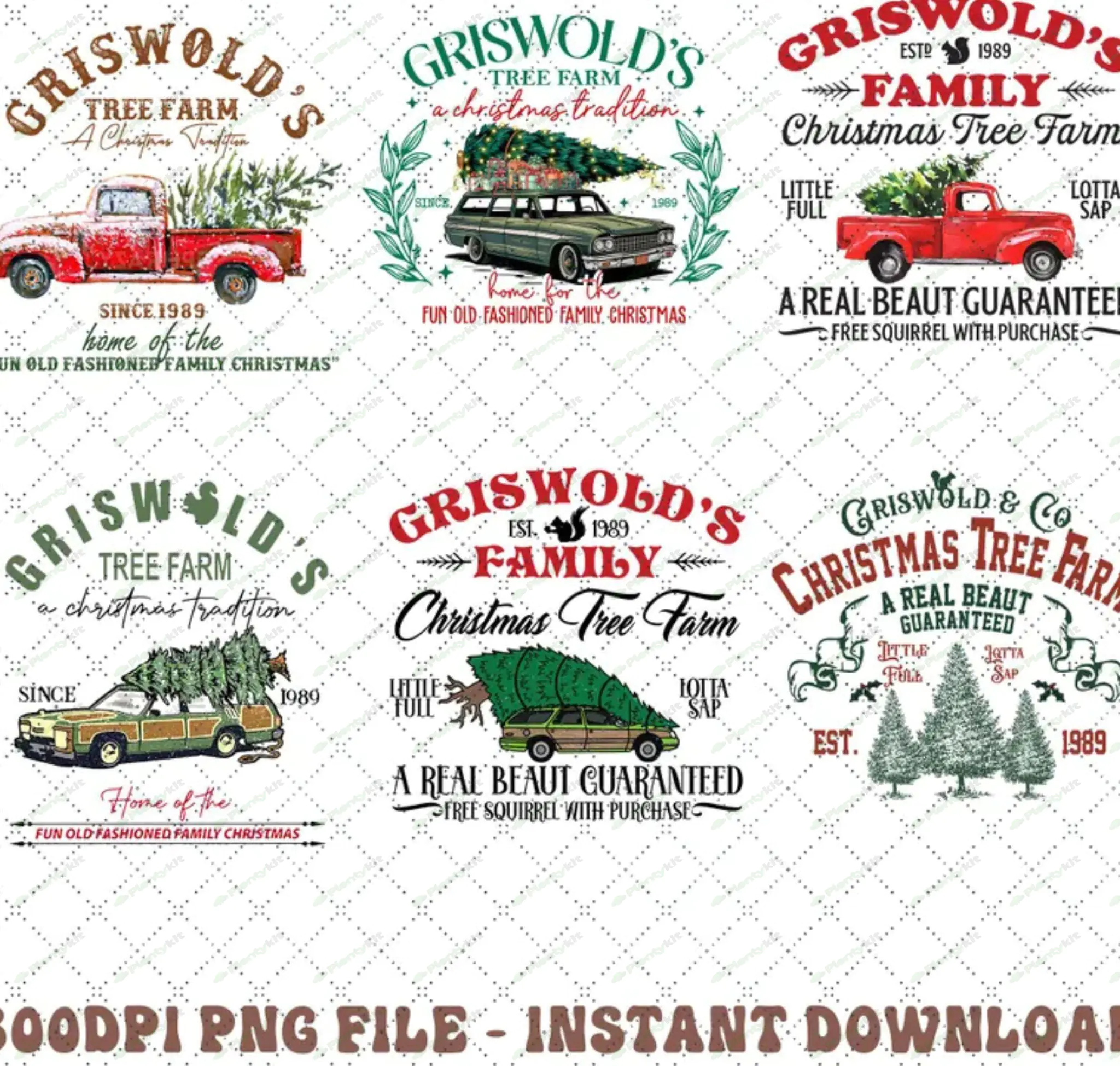 Griswold's Tree Farm Christmas Bundle Png, Christmas Vacation Png, Family Vacation Match Png, Nation