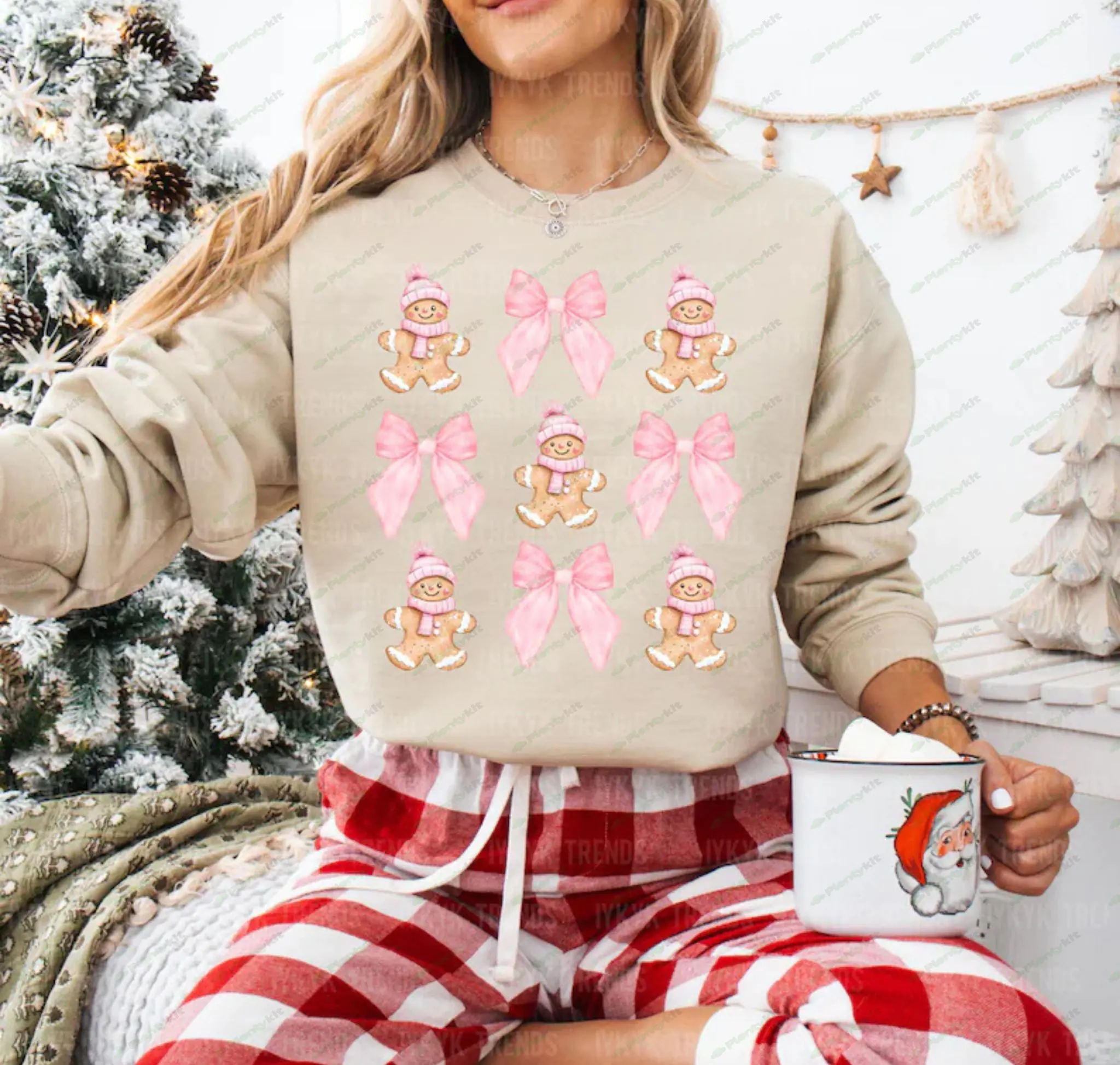 Gingerbread Coquette png, gingerbread bow png, merry christmas png, Christmas Coquette, Christmas Pn