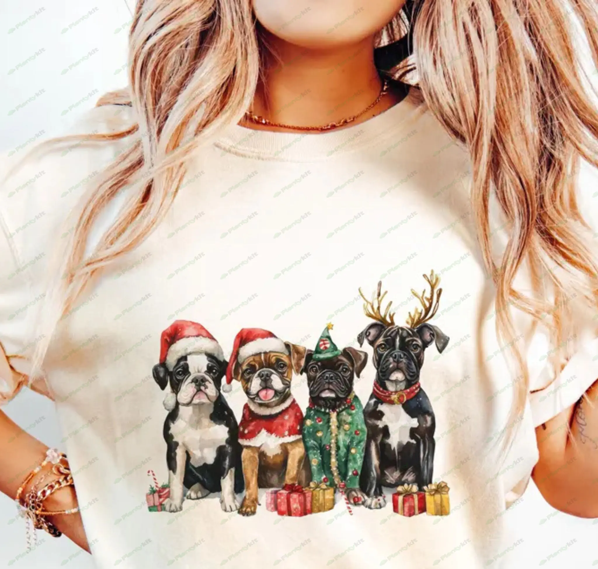 Boxer Christmas png Design, Watercolor Dog Png, Holiday Boxer Sublimation Design, Tshirt Graphic, Di