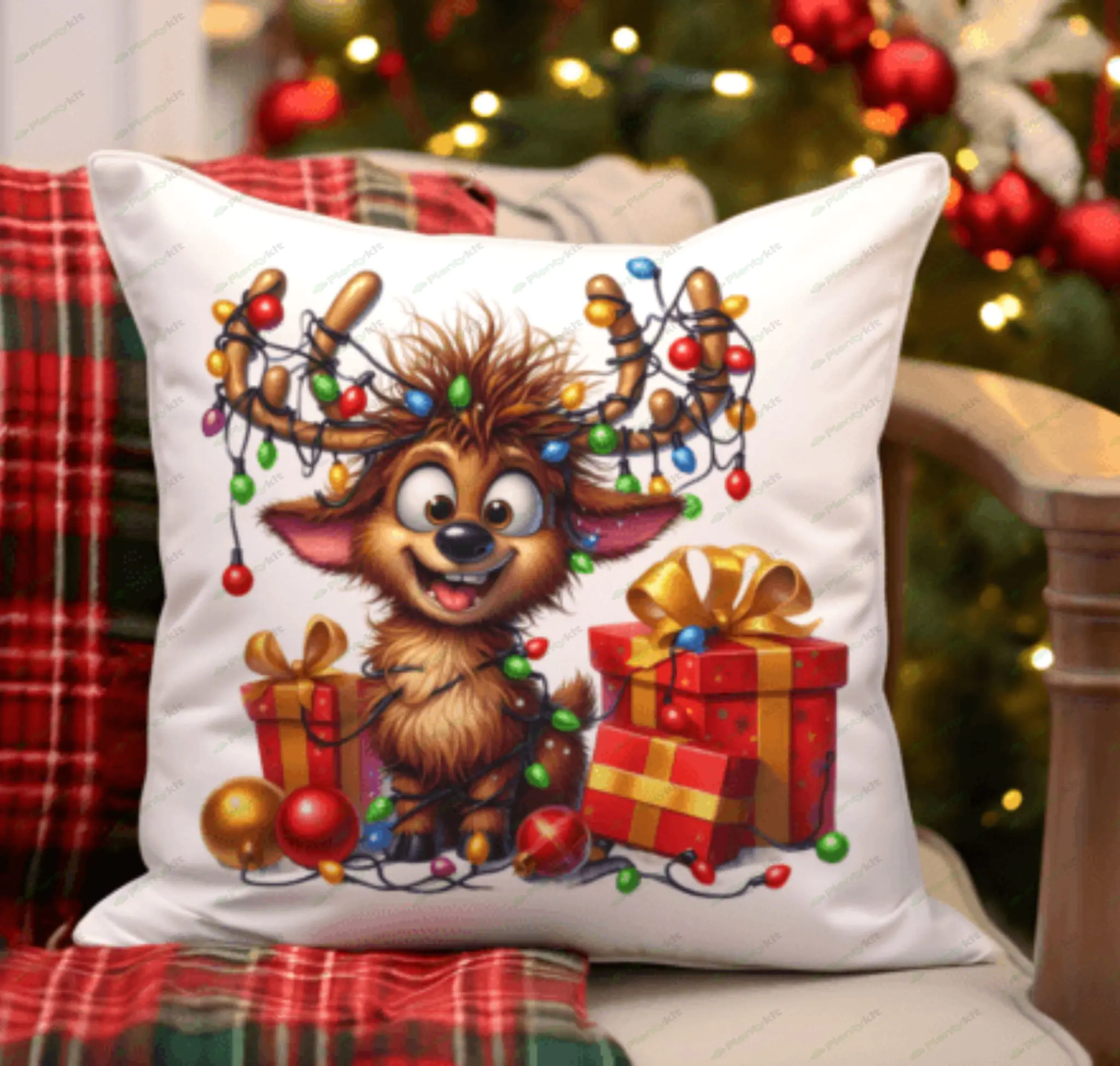 12 Funny Christmas Animals PNG Bundle | Cute Holiday Sublimation Designs | Festive Animal Clipart |