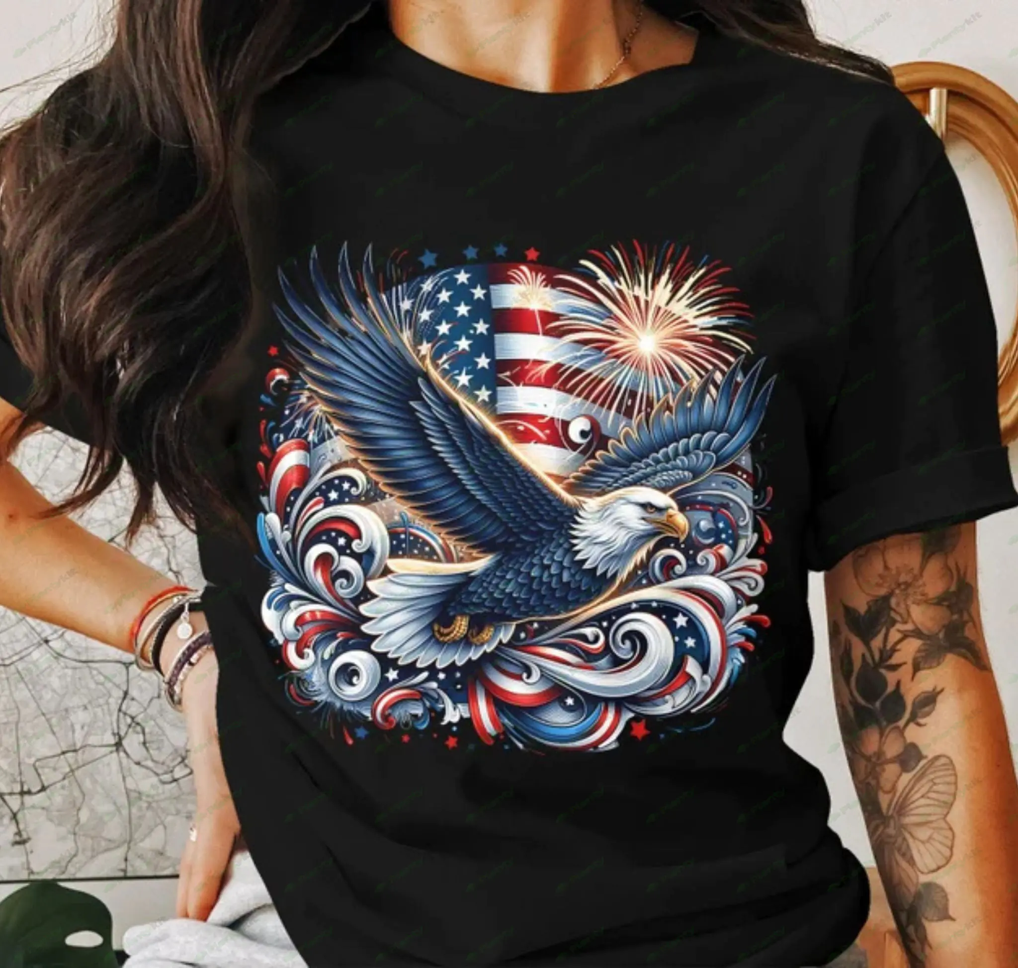 American Eagle Independence Day Clipart Bundle, 4th of July Digital Downloads, Patriotic Sublimation