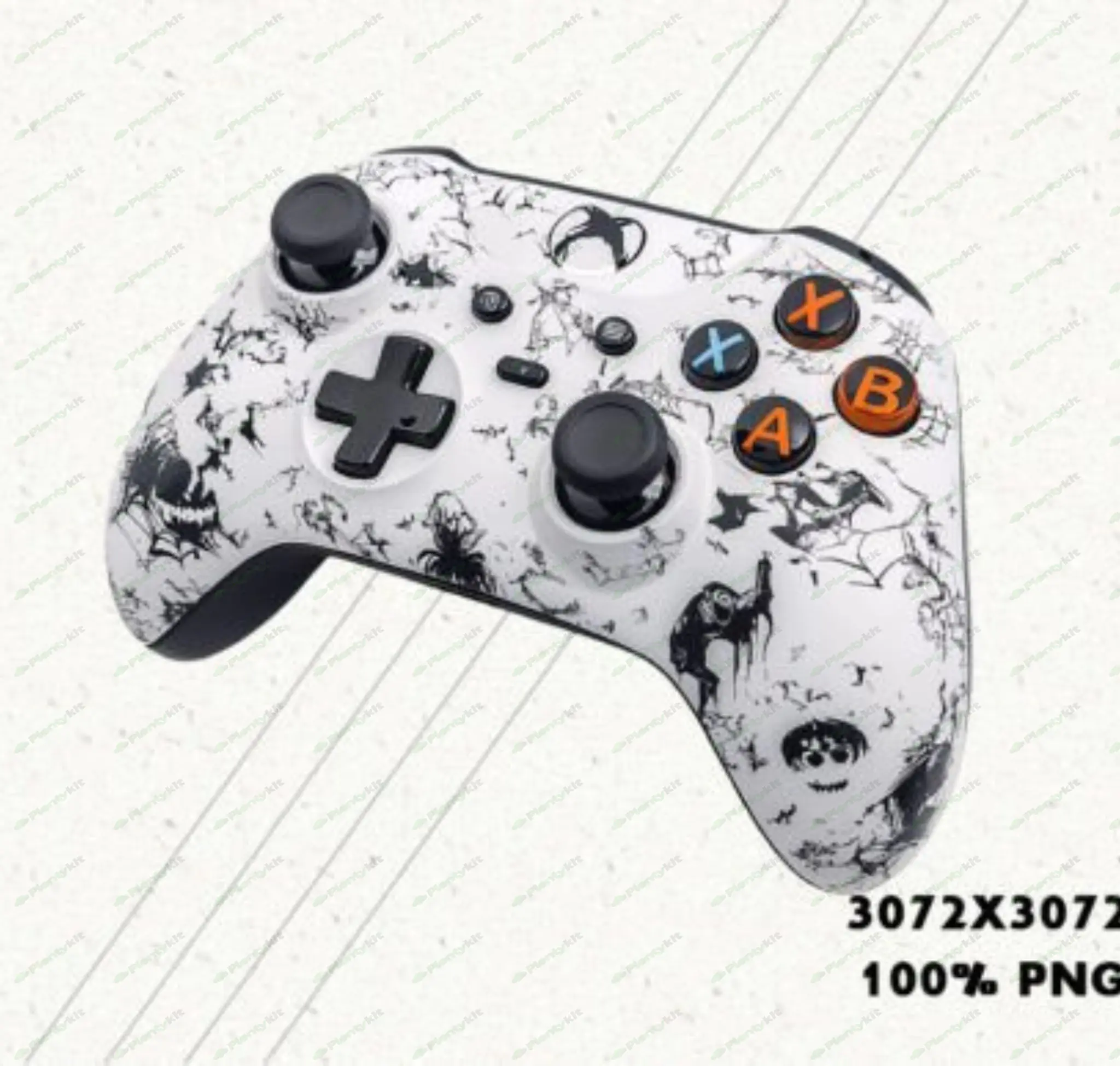 Happy Hallothanksmas Png, Gaming Controller Png, Skeleton Game Halloween Png, Sublimation Design, Ha