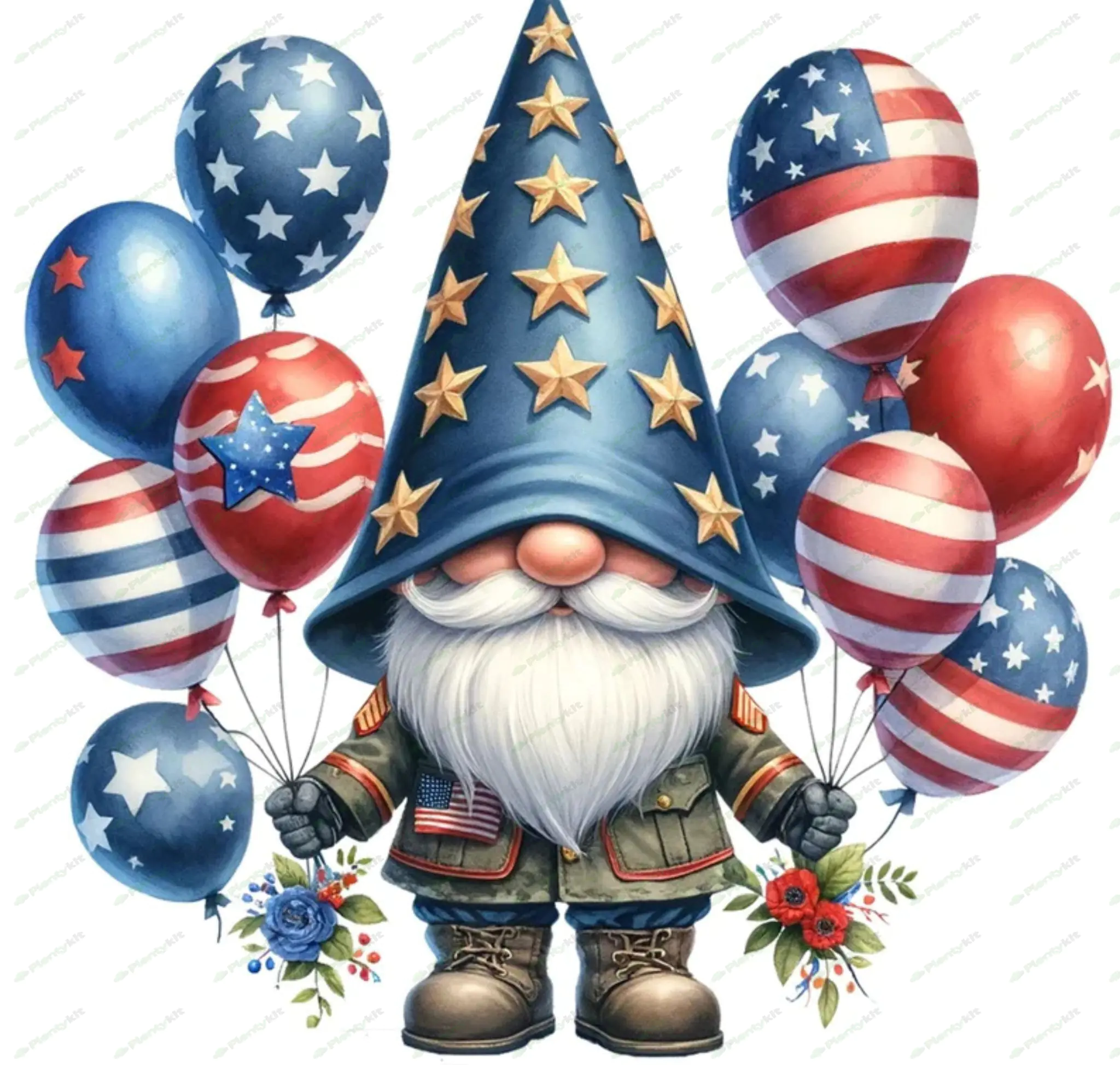 26 PNG, Patriotic Gnome Clipart Bundle. American Pride, 4th of july PNG, Veteran day , Memorial Day