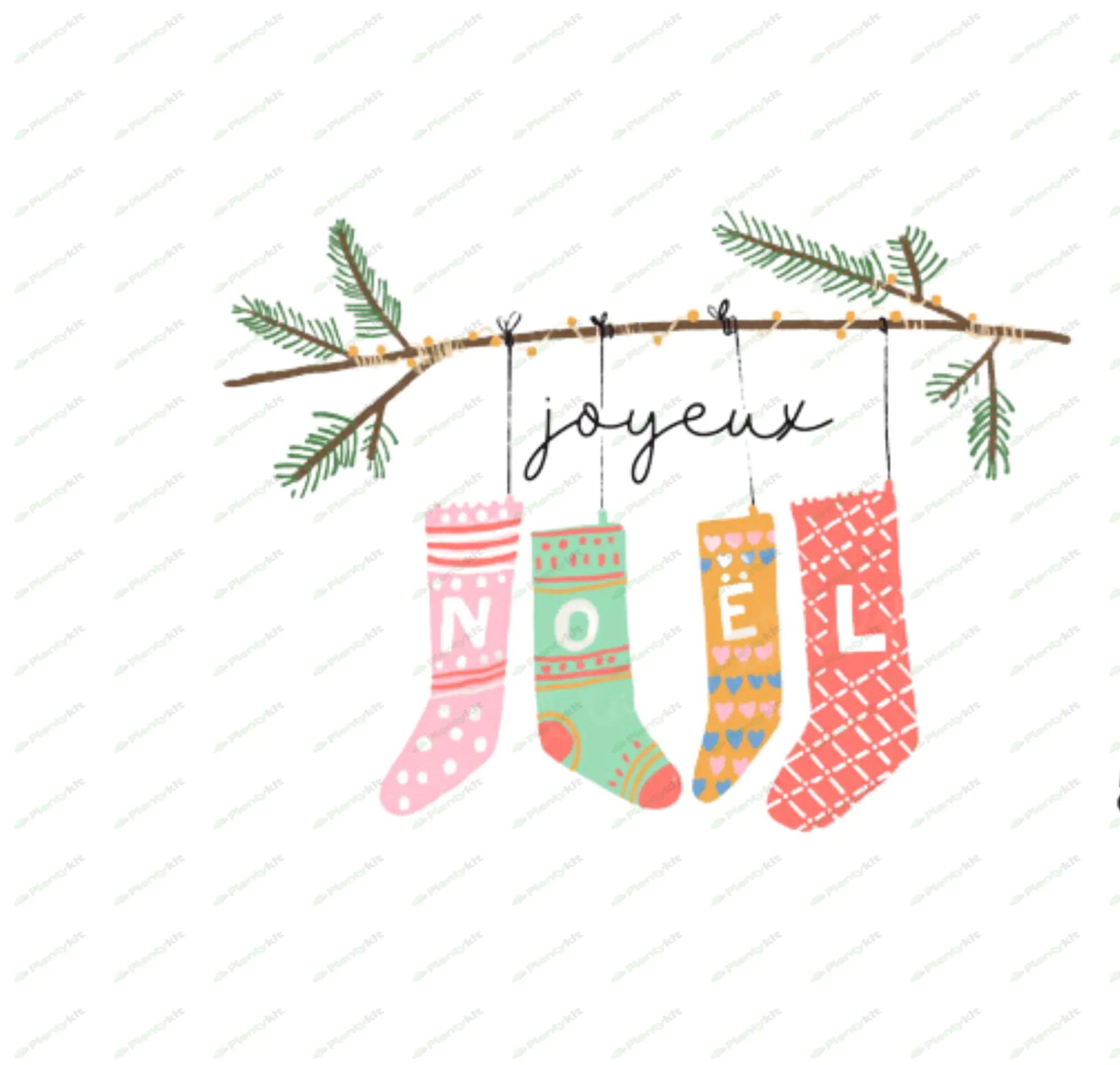 "Hand-Drawn Christmas PNG Bundle – Festive Clipart for Crafts & Designs"