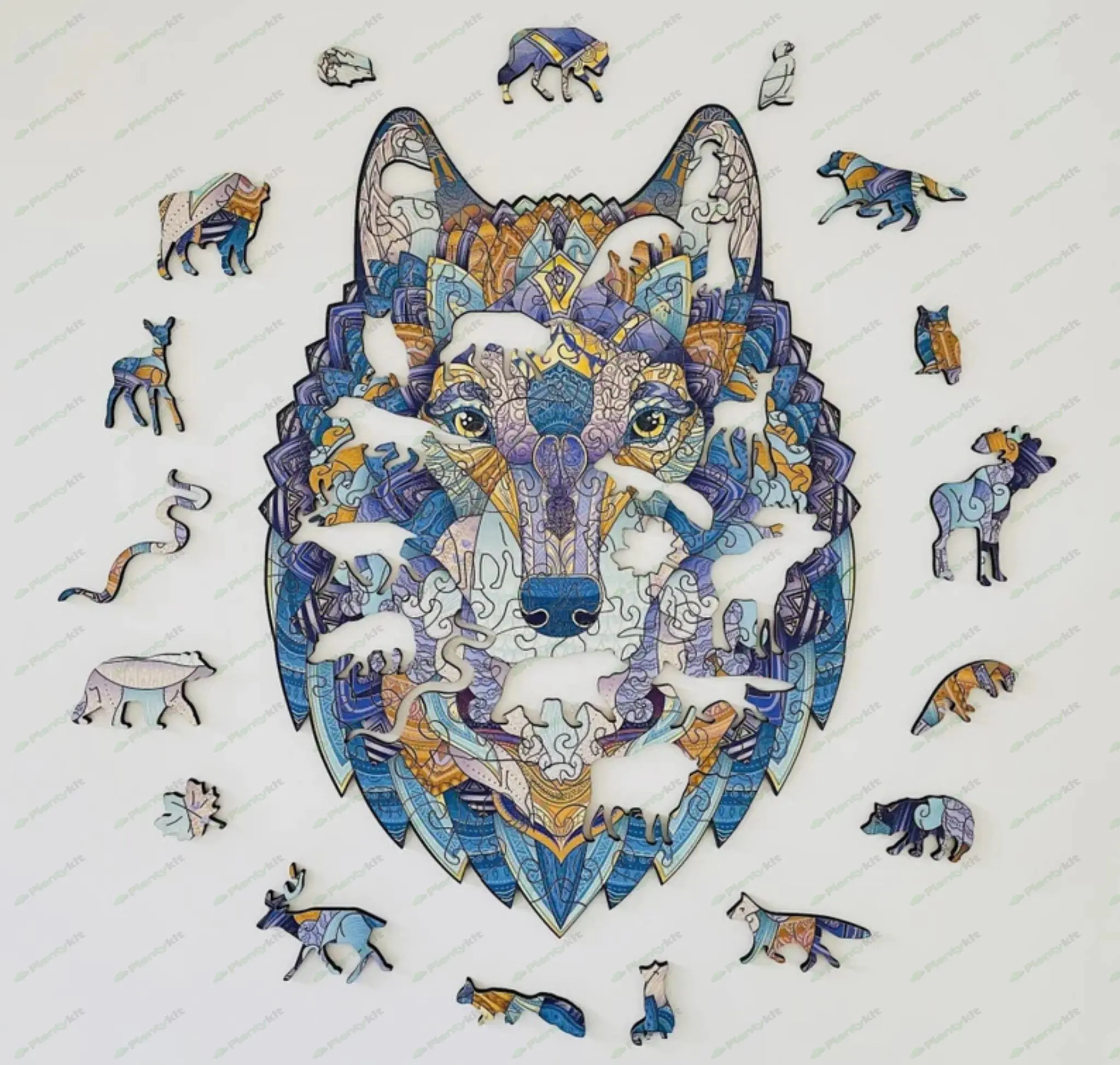 Wild Wolf Wooden Jigsaw Puzzle for Adults and Kids | Laser Cut Premium Wood | Animal Shaped 3D Puzzl