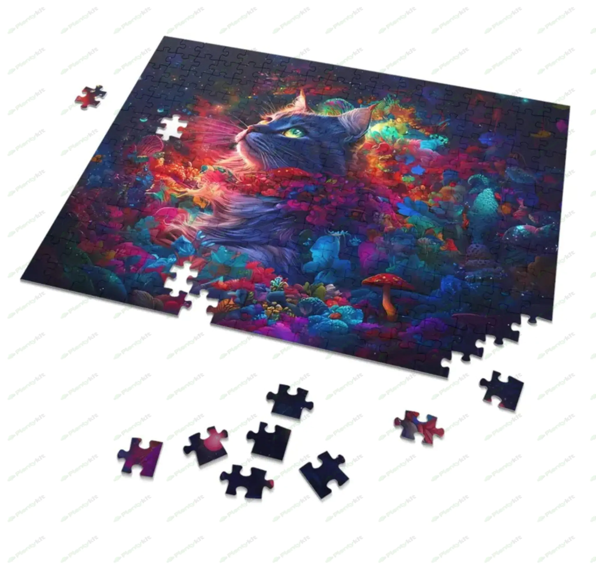 Galaxy Cat Jigsaw Puzzle, 1000-Piece Custom Puzzle for Adults and Kids, Ideal for Family Bonding and