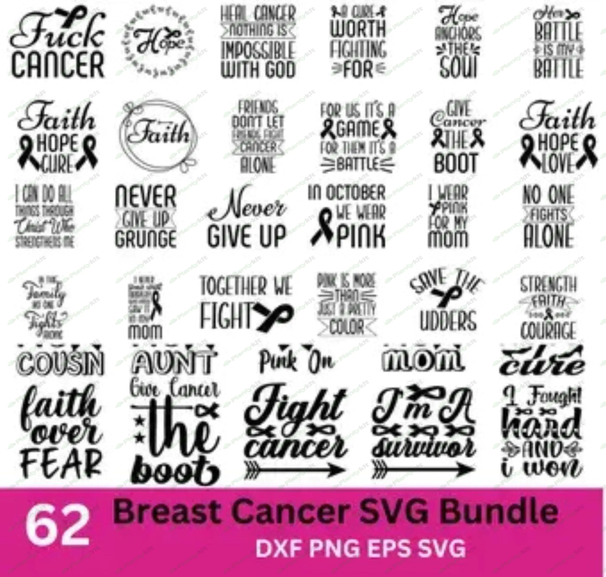 Bundle In October We Wear Pink Png, Breast Cancer Png, Breast Cancer Coquette Bow Png, Tackle