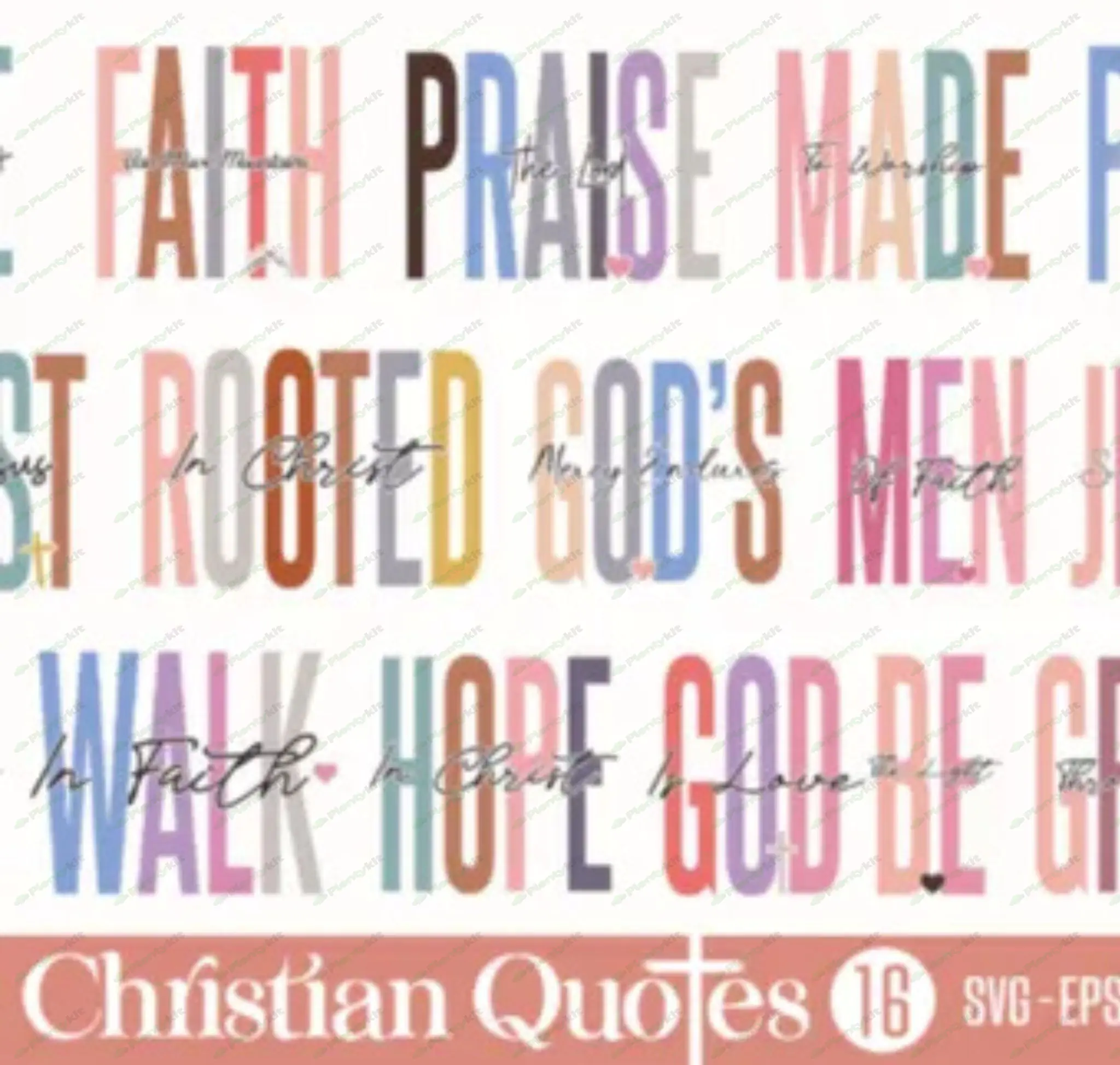 Motivational Christian Boho SVG & PNG Digital Download Bundle - 9 Inspirational Files for Crafting,