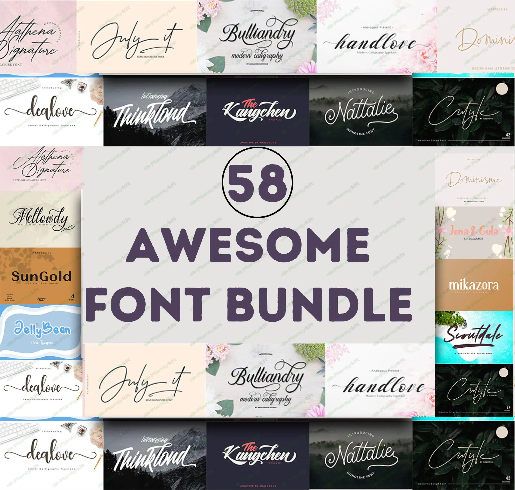 Awesome Fonts Bundle, Handwritten Font, Wedding Font, Modern Font, Display Font, Cricut Font