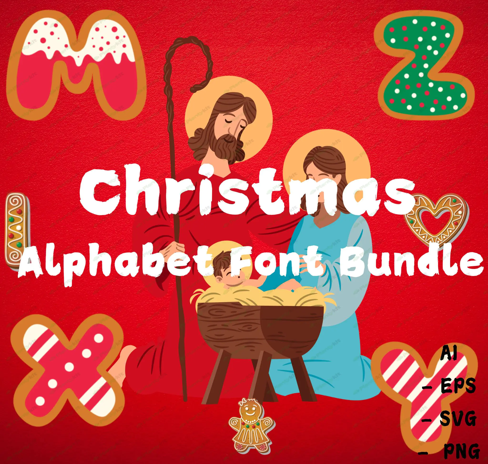 Christmas Alphabet PNG Christmas Letters Numbers Clipart Santa Alphabet PNG Christmas Font Merry