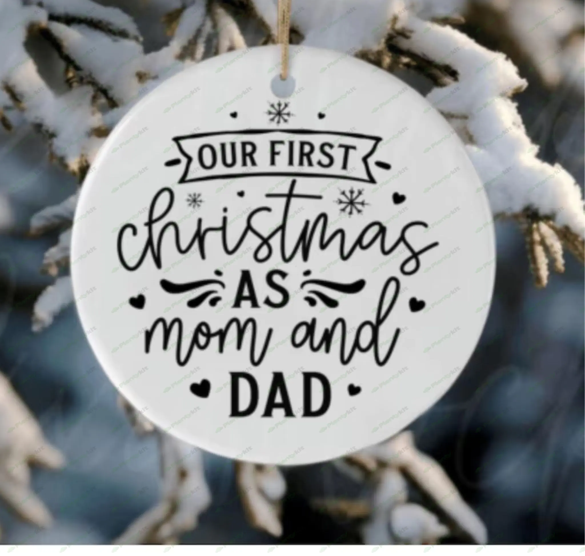 Baby's First Christmas Ornament SVG, My first Christmas, Family